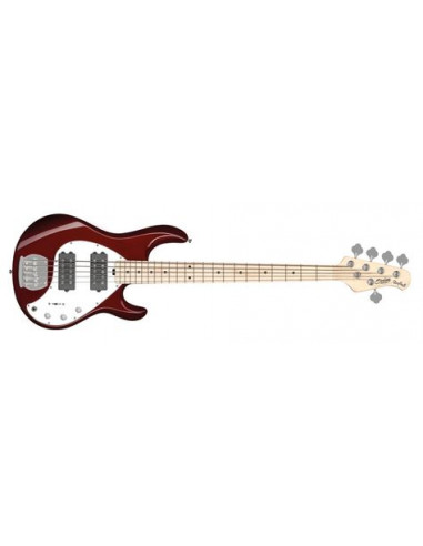 STERLING BY MUSIC MAN StingRay5 Ray5 HH 5 Corde Candy Apple Red Tastiera Acero
