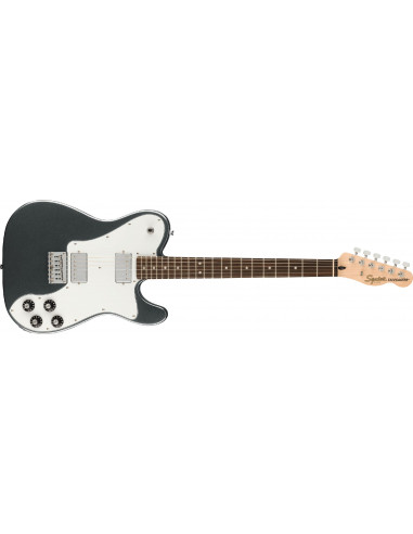 Squier Affinity Series Telecaster DELUXE Laurel Fingerboard, White Pickguard, Charcoal Frost Metallic