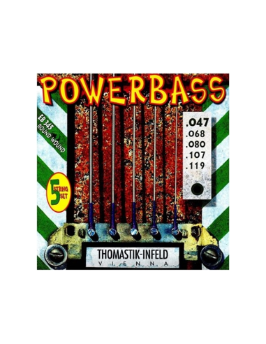 THOMASTIK - POWER BASS EB345 SET BASSO 5 CORDE