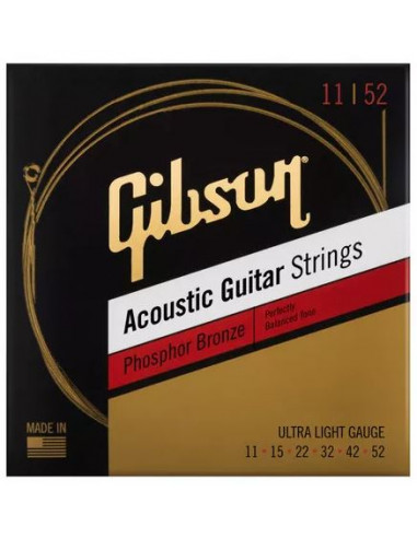 GIBSON SAG-PB11 Phosphor Bronze Acoustic Ultra Light - 011/052