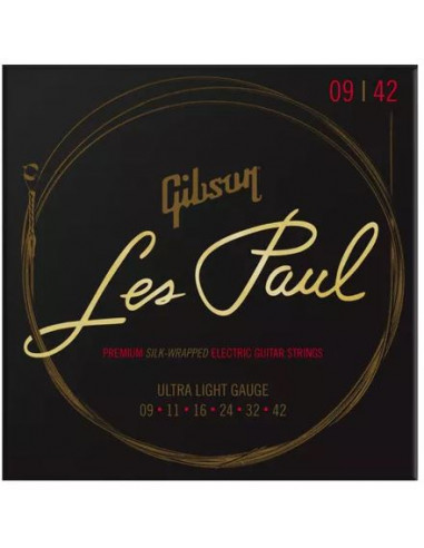 GIBSON Les Paul Premium Electric Guitar Strings Ultra-Light