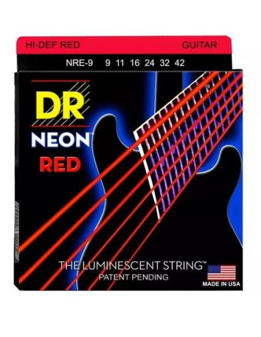 DR STRINGS NRE-9 Neon Hi-Def Red Electric