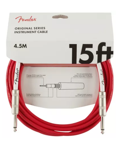 FENDER Original Series Instrument Cable 4.5m Fiesta Red
