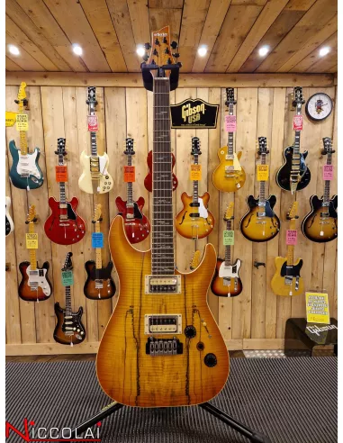 SCHECTER C-1 EXOTIC SPALTED MAPLE-SNVB