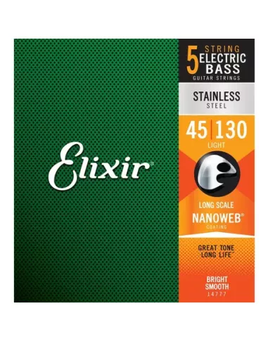 ELIXIR 14777 Electric Bass Stainless Steel Nanoweb