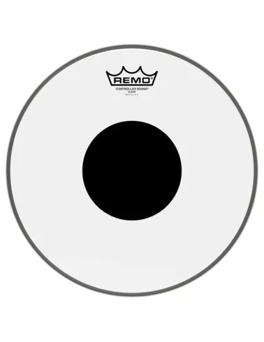 REMO 22" CONTROLLED SOUND Clear Black Dot Bass Drum