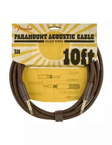Fender  Paramount 10 Acoustic Instrument Cable, Brown