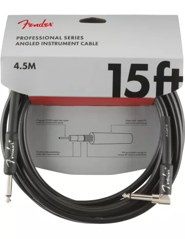 FENDER Professional Series Instrument Cable Straight/Angle 4.5m Black