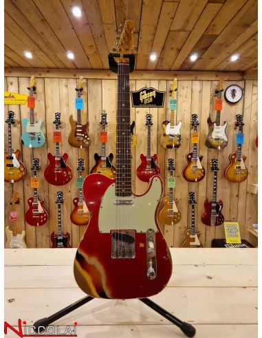 Fender Custom Shop Limited Edition '60 Tele Heavy Relic  Aged Candy Apple Red Over 3-Color Sunburst