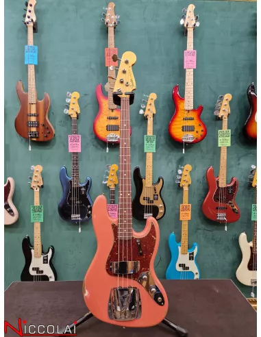 Fender Custom Shop Limited Edition '60 Jazz Bass - Relic - Super Faded Aged Tahitian Coral