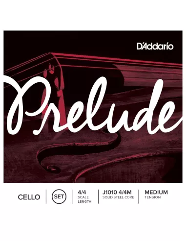 D'Addario Set di corde Prelude per violoncello, scala 4/4, tensione media