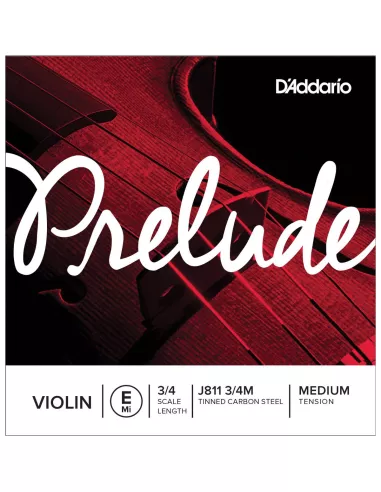 D'addario Corda singola MI Prelude per violino, scala 3/4, tensione media