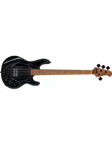 STERLING BY MUSIC MAN - STINGRAY RAY34 SASSAFRAS BLACK WITH WHITE GRAIN