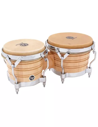 LP Generation II Bongos with Traditional Rims, Natural/Chrome   LP201A-2