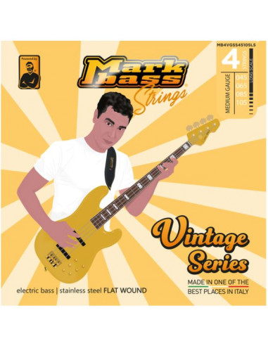 MarkBass electric bass stainless steel FLAT WOUND - 045 065 085 105