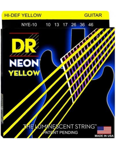 DR STRINGS NYE-10 Neon Hi-Def Yellow Electric