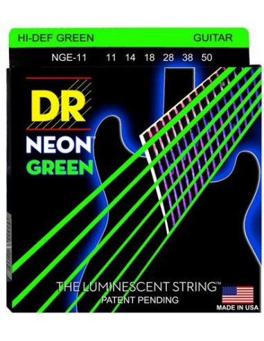 DR STRINGS NGE-11 Neon Hi-Def Green Electric