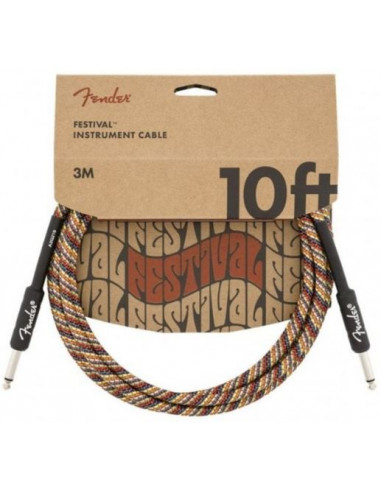 Fender 10' Inst Cable Rainbow