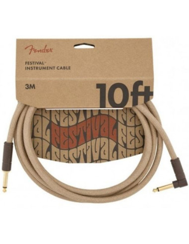 Fender 10' Angled Cable Pure Hemp Natural