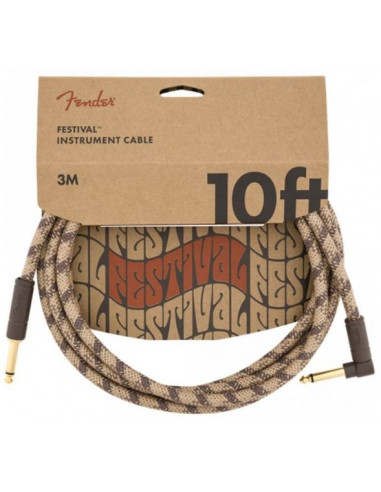 Fender 10' Ang Cable Pure Hemp Brown