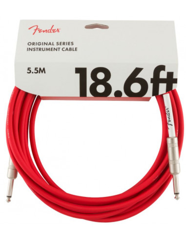 FENDER ORIGINAL SERIES INSTRUMENT CABLES 18.6', Fiesta Red